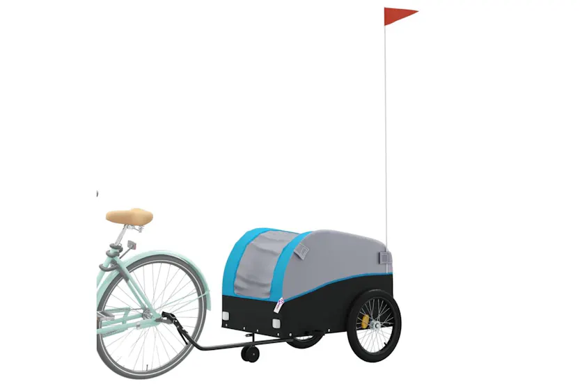 Vidaxl Bike Trailer Black And Blue 45 Kg Iron Vidaxl Bike Trailer Black And Blue 45 Kg Iron
