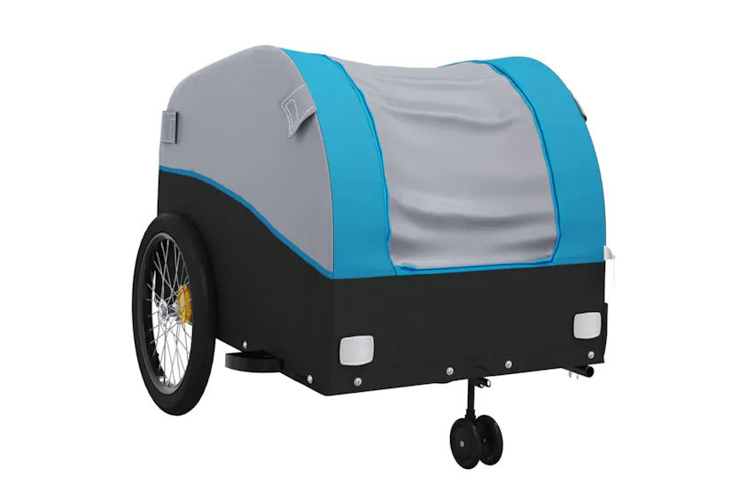 Vidaxl Bike Trailer Black And Blue 45 Kg Iron Vidaxl Bike Trailer Black And Blue 45 Kg Iron