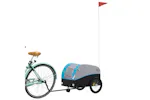 Vidaxl Bike Trailer Black And Blue 30 Kg Iron Vidaxl Bike Trailer Black And Blue 30 Kg Iron
