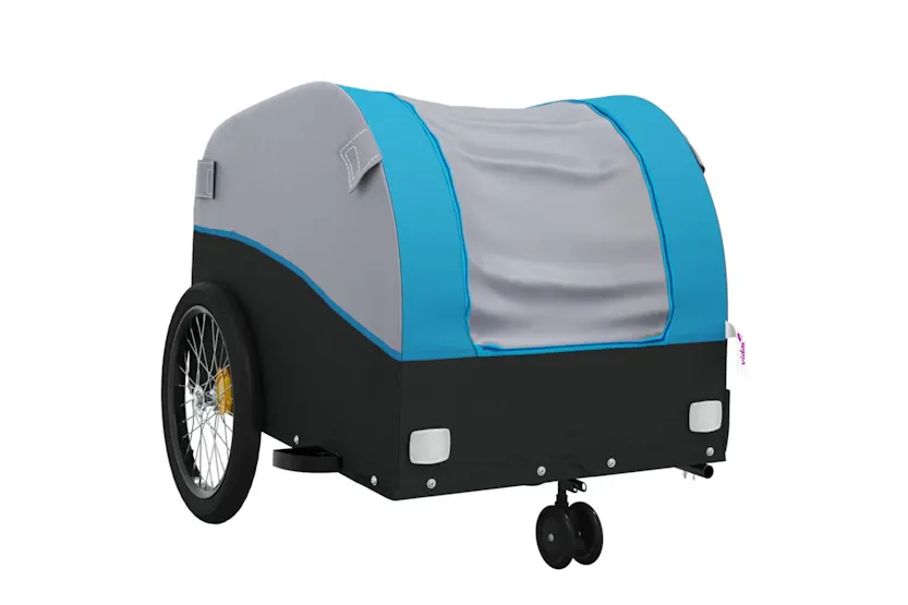 Vidaxl Bike Trailer Black And Blue 30 Kg Iron Vidaxl Bike Trailer Black And Blue 30 Kg Iron
