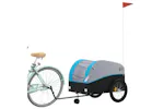 Vidaxl Bike Trailer Black And Blue 45 Kg Iron Vidaxl Bike Trailer Black And Blue 45 Kg Iron
