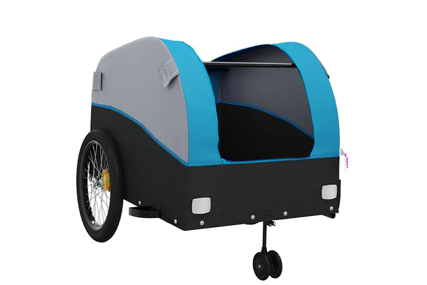 Vidaxl Bike Trailer Black And Blue 45 Kg Iron Vidaxl Bike Trailer Black And Blue 45 Kg Iron