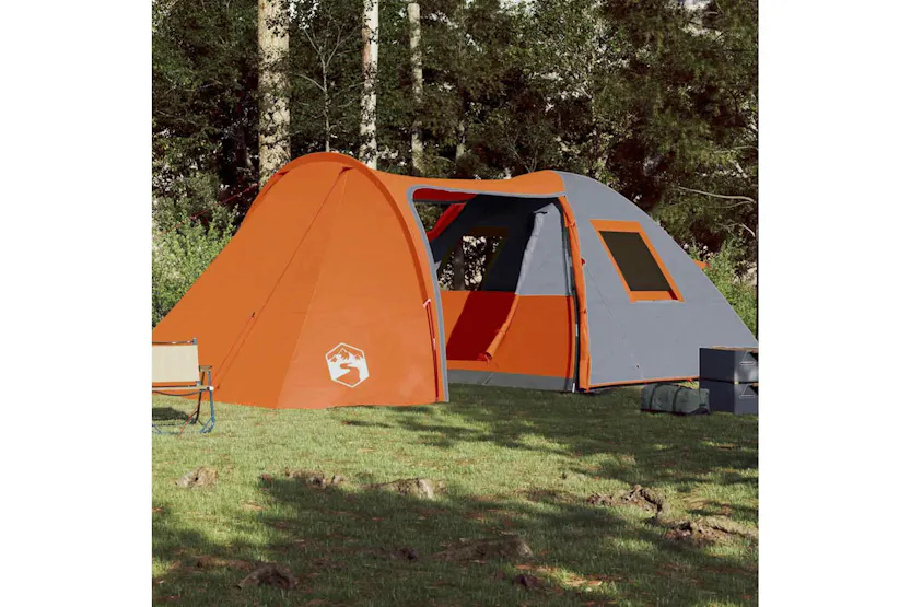 Vidaxl Family Tent Dome 6-person Orange Waterproof Vidaxl Family Tent Dome 6-person Orange Waterproof