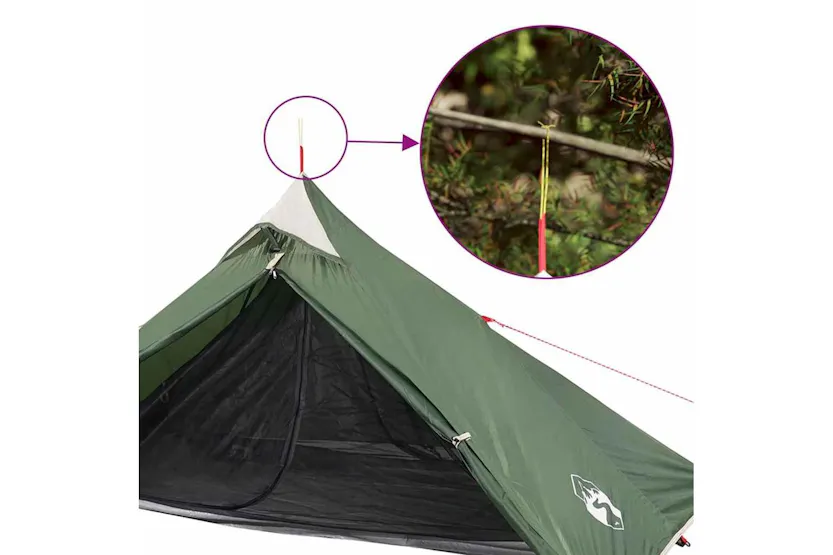Vidaxl Hanging Tent Tipi 1-person Green Waterproof Vidaxl Hanging Tent Tipi 1-person Green Waterproof