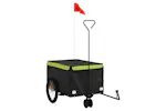 Vidaxl Bike Trailer Black And Green 30 Kg Iron Vidaxl Bike Trailer Black And Green 30 Kg Iron