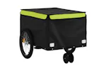 Vidaxl Bike Trailer Black And Green 30 Kg Iron Vidaxl Bike Trailer Black And Green 30 Kg Iron