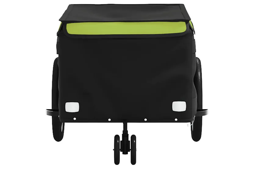 Vidaxl Bike Trailer Black And Green 30 Kg Iron Vidaxl Bike Trailer Black And Green 30 Kg Iron