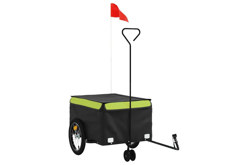 Vidaxl Bike Trailer Black And Green 45 Kg Iron Vidaxl Bike Trailer Black And Green 45 Kg Iron