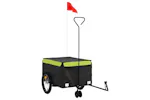 Vidaxl Bike Trailer Black And Green 45 Kg Iron Vidaxl Bike Trailer Black And Green 45 Kg Iron