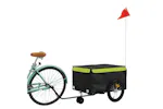 Vidaxl Bike Trailer Black And Green 45 Kg Iron Vidaxl Bike Trailer Black And Green 45 Kg Iron