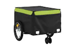 Vidaxl Bike Trailer Black And Green 45 Kg Iron Vidaxl Bike Trailer Black And Green 45 Kg Iron