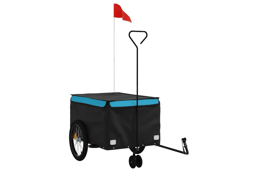 Vidaxl Bike Trailer Black And Blue 45 Kg Iron Vidaxl Bike Trailer Black And Blue 45 Kg Iron