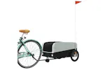 Vidaxl Bike Trailer Black And Grey 45 Kg Iron Vidaxl Bike Trailer Black And Grey 45 Kg Iron