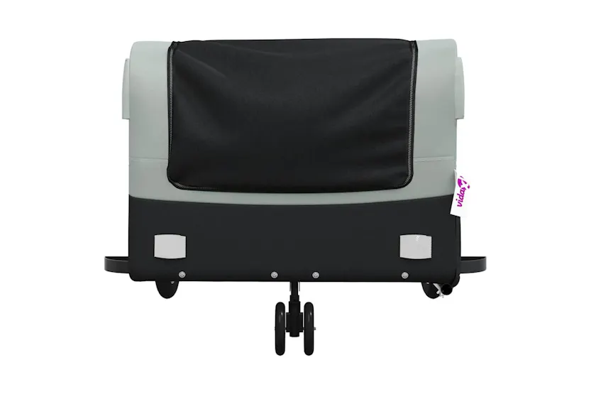 Vidaxl Bike Trailer Black And Grey 45 Kg Iron Vidaxl Bike Trailer Black And Grey 45 Kg Iron