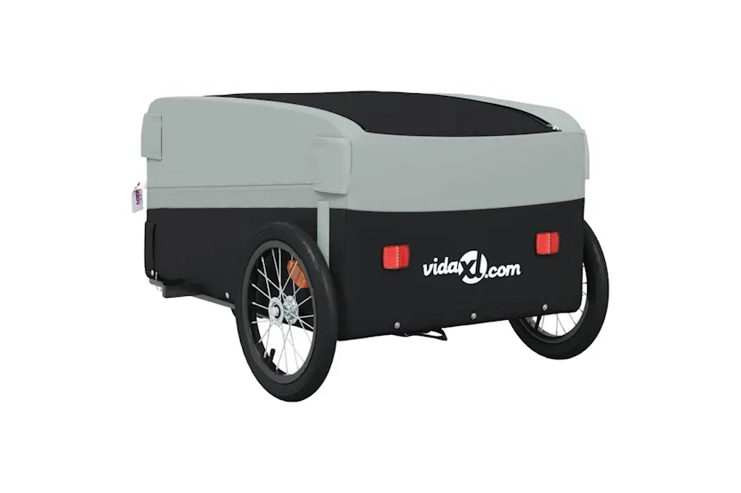 Vidaxl Bike Trailer Black And Grey 45 Kg Iron Vidaxl Bike Trailer Black And Grey 45 Kg Iron