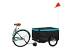Vidaxl Bike Trailer Black And Blue 30 Kg Iron Vidaxl Bike Trailer Black And Blue 30 Kg Iron