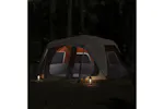 Vidaxl Family Tent With Led 10-person Light Grey And Orange Quick Release Vidaxl Family Tent With Led 10-person Light Grey And Orange Quick Release