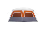 Vidaxl Family Tent With Led 10-person Light Grey And Orange Quick Release Vidaxl Family Tent With Led 10-person Light Grey And Orange Quick Release