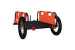 Vidaxl Bike Trailer Orange Oxford Fabric And Iron Vidaxl Bike Trailer Orange Oxford Fabric And Iron