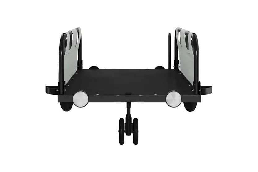 Vidaxl Bike Trailer Grey Oxford Fabric And Iron Vidaxl Bike Trailer Grey Oxford Fabric And Iron