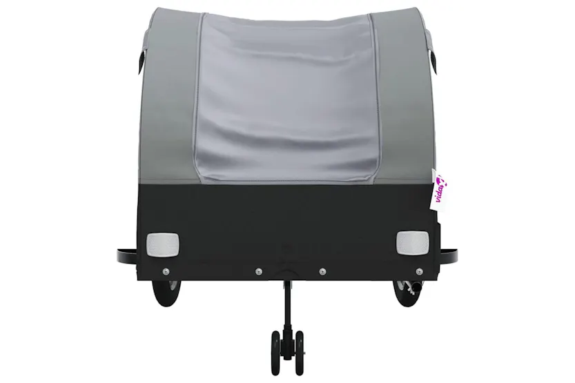 Vidaxl Bike Trailer Black And Grey 45 Kg Iron Vidaxl Bike Trailer Black And Grey 45 Kg Iron
