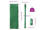 Vidaxl Self Inflating Camping Mattress With Pillow 1-person Green Vidaxl Self Inflating Camping Mattress With Pillow 1-person Green