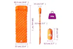 Vidaxl Inflating Camping Mattress With Pillow 1-person Orange Vidaxl Inflating Camping Mattress With Pillow 1-person Orange