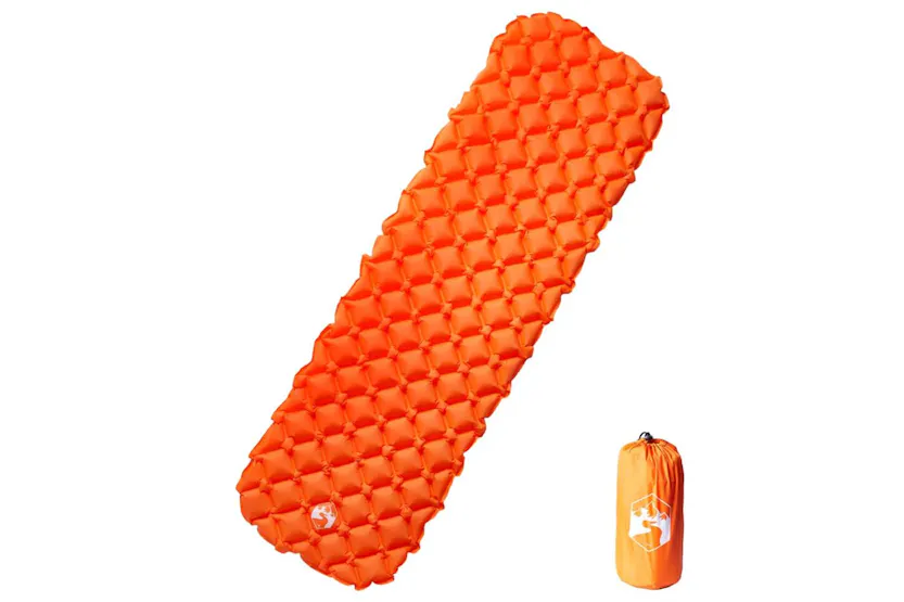 Vidaxl Inflating Camping Mattress 1-person Orange 190x58x6 Cm Vidaxl Inflating Camping Mattress 1-person Orange 190x58x6 Cm