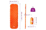 Vidaxl Inflating Camping Mattress 1-person Orange 190x58x6 Cm Vidaxl Inflating Camping Mattress 1-person Orange 190x58x6 Cm