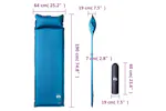 Vidaxl Self Inflating Camping Mattress With Pillow 1-person Turquoise Vidaxl Self Inflating Camping Mattress With Pillow 1-person Turquoise