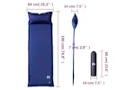 Vidaxl Self Inflating Camping Mattress With Pillow 1-person Navy Blue Vidaxl Self Inflating Camping Mattress With Pillow 1-person Navy Blue