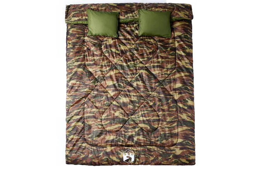 Vidaxl Double Sleeping Bag With Pillows For Adults Camping 3-4 Seasons Vidaxl Double Sleeping Bag With Pillows For Adults Camping 3-4 Seasons