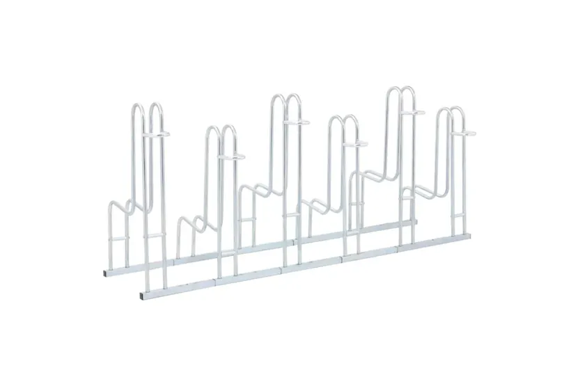 Vidaxl Bicycle Stand For 6 Bikes Floor Freestanding Galvanised Steel Vidaxl Bicycle Stand For 6 Bikes Floor Freestanding Galvanised Steel