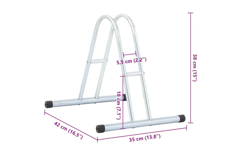 Vidaxl Bicycle Stand For 1 Bike Floor Freestanding Galvanised Steel Vidaxl Bicycle Stand For 1 Bike Floor Freestanding Galvanised Steel