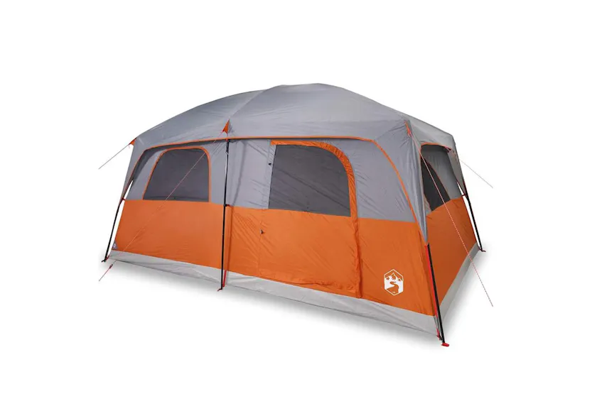 Vidaxl Family Tent Cabin 8-person Grey And Orange Waterproof Vidaxl Family Tent Cabin 8-person Grey And Orange Waterproof