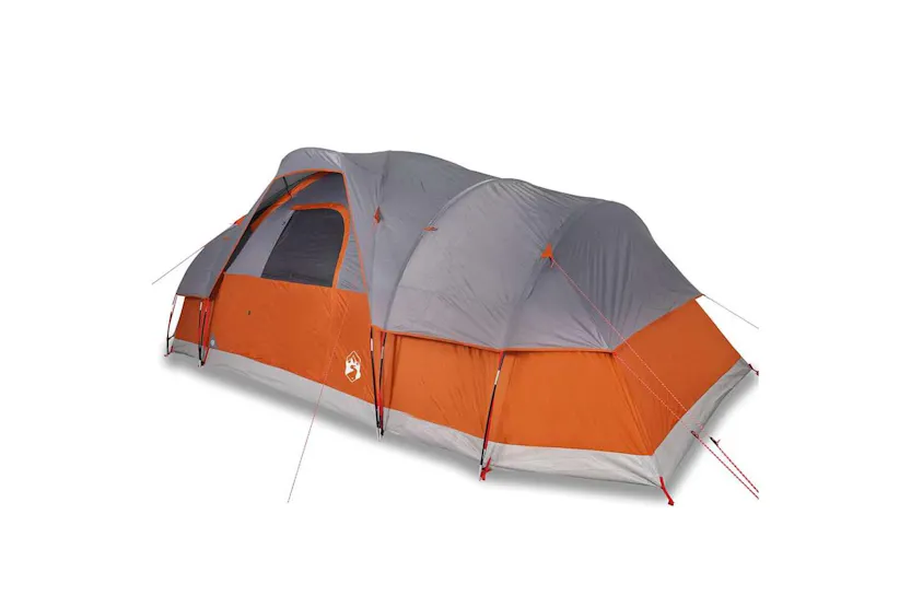 Vidaxl Family Tent Dome 11-person Grey And Orange Waterproof Vidaxl Family Tent Dome 11-person Grey And Orange Waterproof