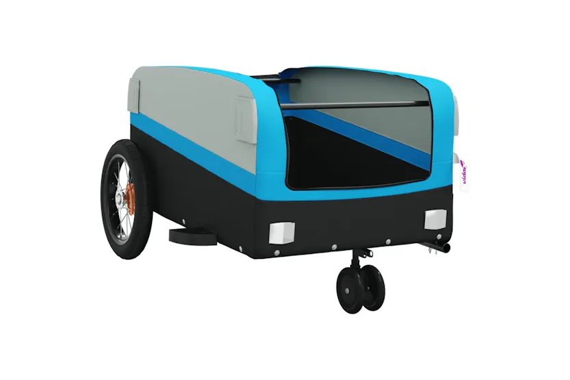 Vidaxl Bike Trailer Black And Blue 30 Kg Iron Vidaxl Bike Trailer Black And Blue 30 Kg Iron
