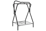 Vidaxl Saddle Rack Foldable Freestanding Black Iron Vidaxl Saddle Rack Foldable Freestanding Black Iron
