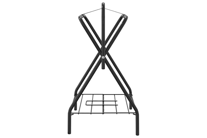 Vidaxl Saddle Rack Foldable Freestanding Black Iron Vidaxl Saddle Rack Foldable Freestanding Black Iron