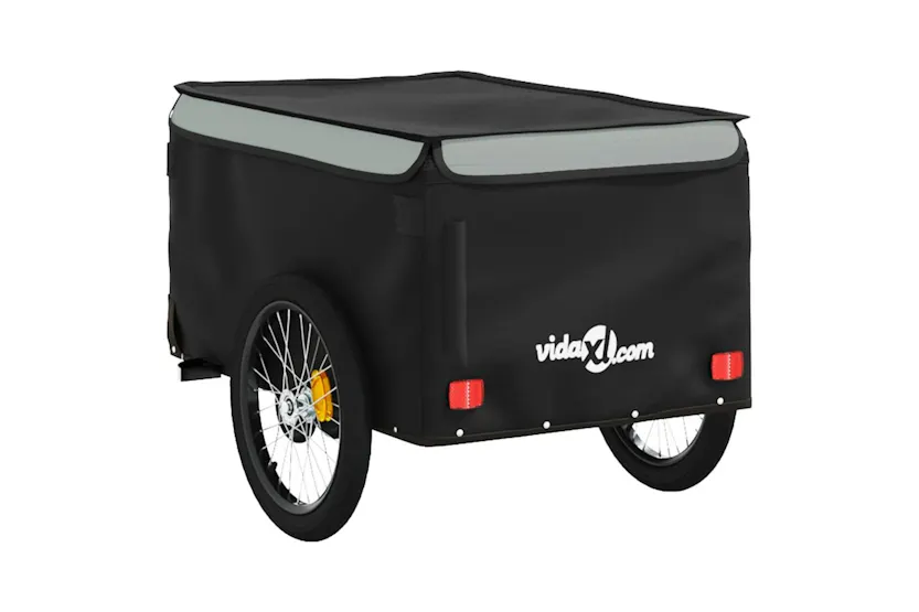 Vidaxl Bike Trailer Black And Grey 30 Kg Iron Vidaxl Bike Trailer Black And Grey 30 Kg Iron