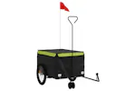 Vidaxl Bike Trailer Black And Green 45 Kg Iron Vidaxl Bike Trailer Black And Green 45 Kg Iron