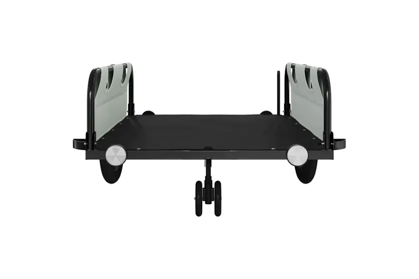 Vidaxl Bike Trailer Grey And Black Oxford Fabric And Iron Vidaxl Bike Trailer Grey And Black Oxford Fabric And Iron