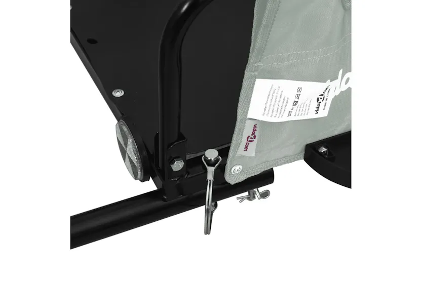 Vidaxl Bike Trailer Grey And Black Oxford Fabric And Iron Vidaxl Bike Trailer Grey And Black Oxford Fabric And Iron