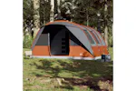 Vidaxl Family Tent Tunnel 7-person Grey And Orange Waterproof Vidaxl Family Tent Tunnel 7-person Grey And Orange Waterproof