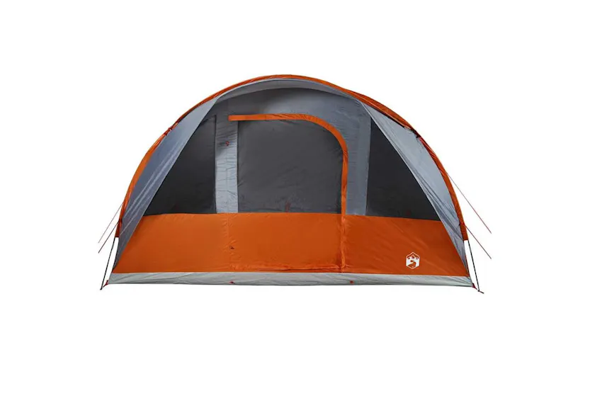 Vidaxl Family Tent Tunnel 7-person Grey And Orange Waterproof Vidaxl Family Tent Tunnel 7-person Grey And Orange Waterproof