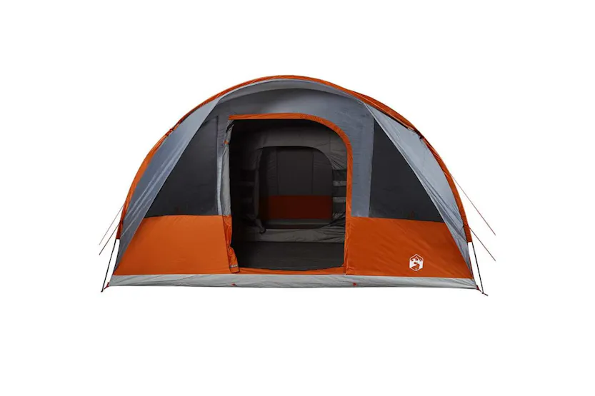Vidaxl Family Tent Tunnel 7-person Grey And Orange Waterproof Vidaxl Family Tent Tunnel 7-person Grey And Orange Waterproof
