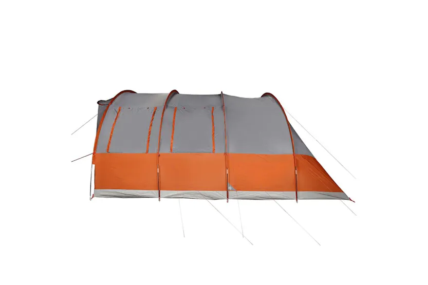 Vidaxl Family Tent Tunnel 7-person Grey And Orange Waterproof Vidaxl Family Tent Tunnel 7-person Grey And Orange Waterproof