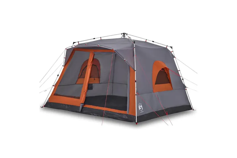 Vidaxl Family Tent Cabin 7-person Grey And Orange Quick Release Vidaxl Family Tent Cabin 7-person Grey And Orange Quick Release