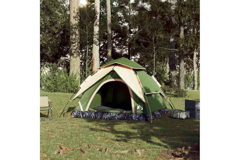 Vidaxl Camping Tent Dome 4-person Green Quick Release Vidaxl Camping Tent Dome 4-person Green Quick Release