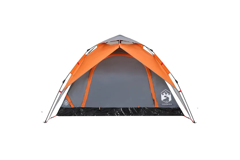 Vidaxl Camping Tent Dome 4-person Grey And Orange Quick Release Vidaxl Camping Tent Dome 4-person Grey And Orange Quick Release